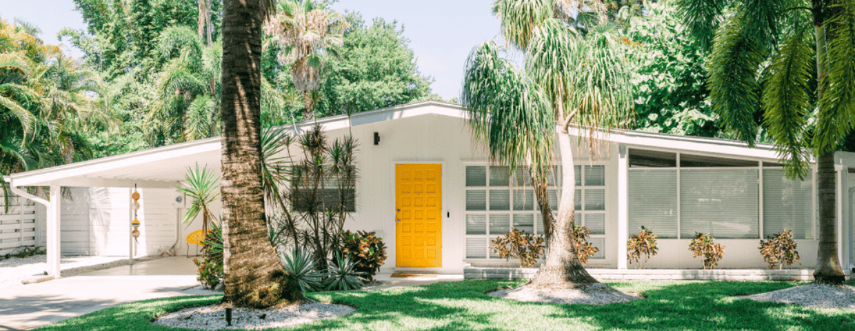 Clean lines, flat roofs, and large windows