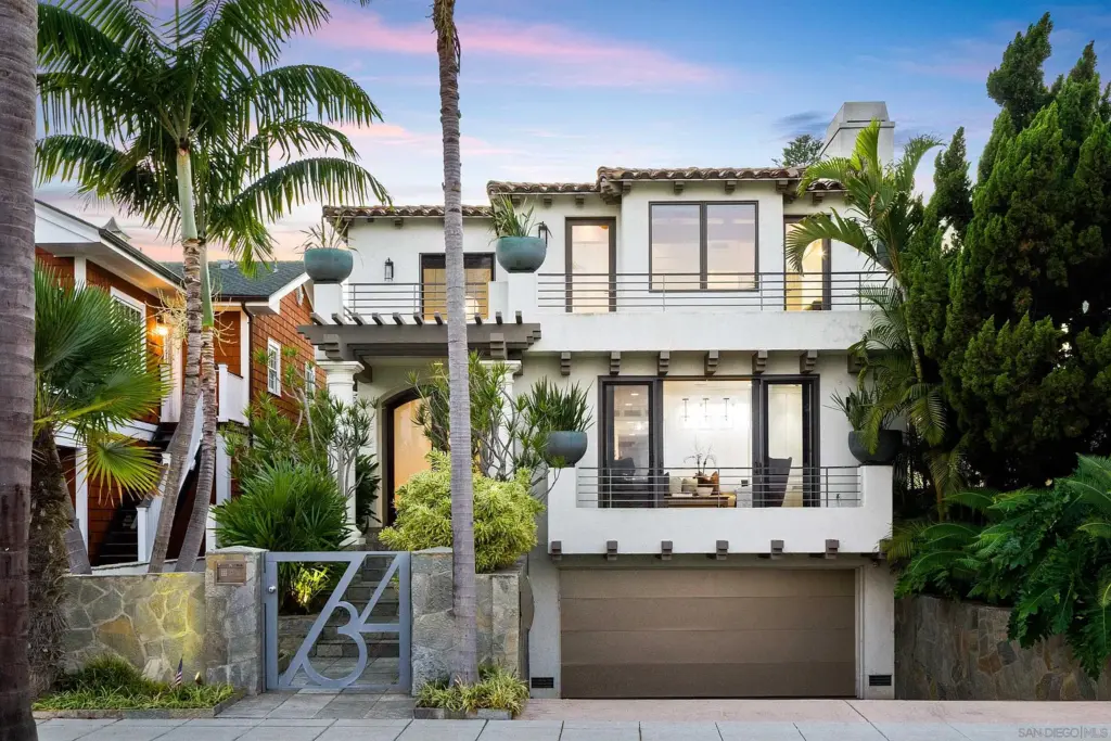 Front exterior of luxury home in Coronado, CA, sold by the best local Realtor agent Whitney Benzian